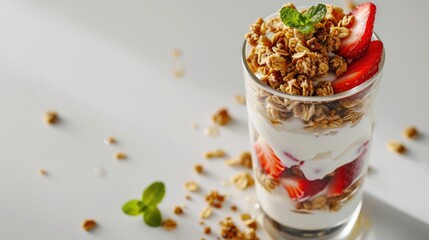 Healthy Yogurt and Strawberry Breakfast Cup