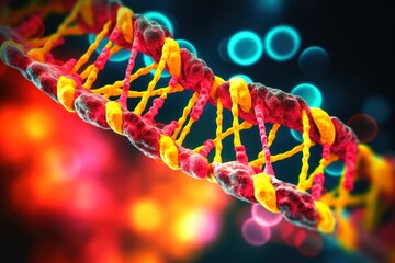 Microscopic view of a human DNA.
