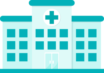 Hospital isolated graphic transparent background
