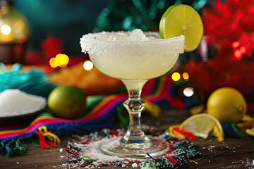Festive Cinco de Mayo Margarita Celebration Drink