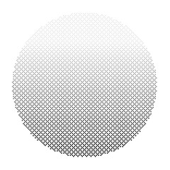 Circle gradient dither style background. Pixelated black and white sphere. Isolated ball on transparent background.