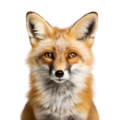 Fototapeta premium A Fox’s Half Body: Close up Photo, Isolated on Transparent Background, PNG