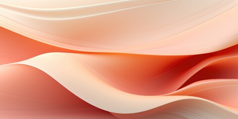 abstract lines of an abstract design in a beige color, in the style of luminous 3d objects, graphic design poster art, light orange