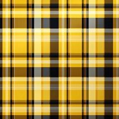 Trendy Yellow and Black Plaid Textile Pattern Tartan Cloth Crisscrossed Lines Checkered Cozy Rustic Sett