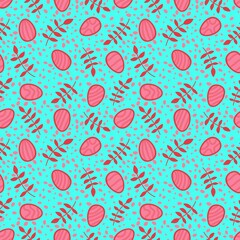 Easter eggs seamless flora pattern for wrapping paper and fabrics and linens and kids clothes print