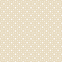 Naklejka premium Vector seamless pattern with squares, rectangles, grid, lattice, repeat tiles. Simple golden background. Abstract minimal gold and white geometric texture. Elegant geo design for decor, print, cover
