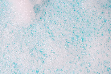 Close-up of shampoo or soap foam, abstract background - obrazy, fototapety, plakaty