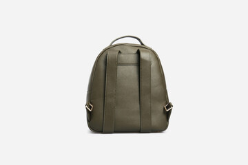 Green Khaki Small Fashion Backpack Handbag for Women, Girls, Ladies. Olive color Mini Daypack...