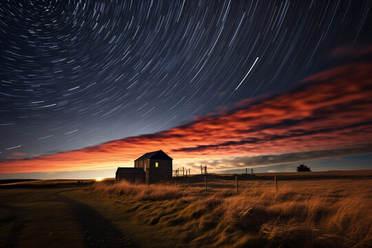 potray dramatic starry skies