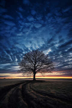 potray dramatic starry skies