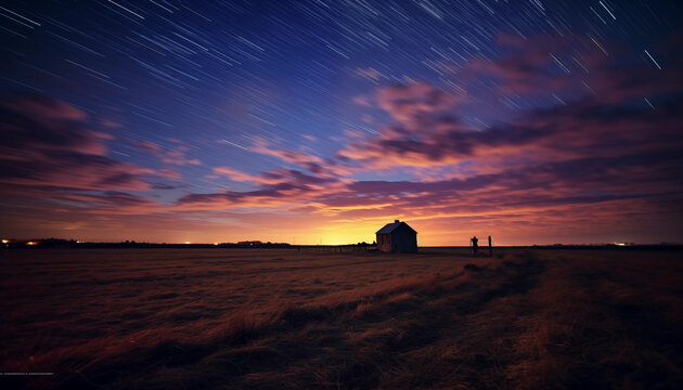 potray dramatic starry skies