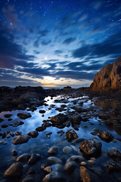 potray dramatic starry skies