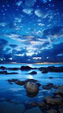 potray dramatic starry skies