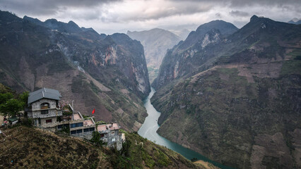 Fototapeta na wymiar The landscape of Ha Giang Province in Northern Vietnam