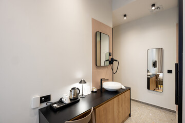 Interior of a minimalist bathroom