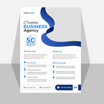 Simple finance and Corporate flyer design template. Business banner style vector. Creative idea and catalog Design.