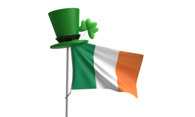 hat leaf plant flower green color ireland flag irish person people human 17 seventeen march st.patrick day saint patrick day celtic leprechaun greeting holiday lucky rich money wealth healthy beer 