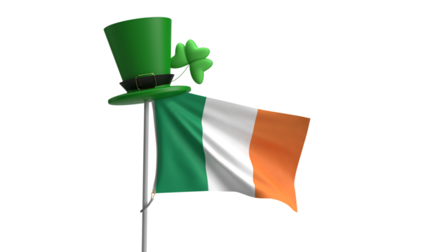 hat leaf plant flower green color ireland flag irish person people human 17 seventeen march st.patrick day saint patrick day celtic leprechaun greeting holiday lucky rich money wealth healthy beer 