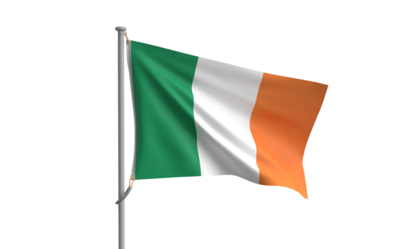 ireland flag irish country international person people human icon white isolated background dicut st. patrick day saint ptrick day 17 march seventeen europe government shamrock beer green celebration  - Powered by Adobe