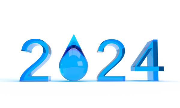 2024 blue water color liquid river sea ocean waterfall time calendar march event drop water white isolated background world water day nature environment summer wave holiday ecology save idea purity  