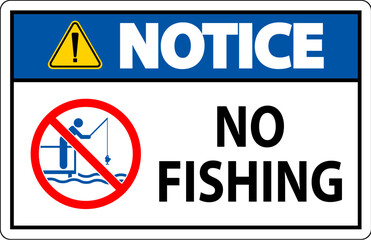 Water Safety Sign Notice, No Fishing