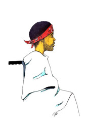 Young man in a wheelchair