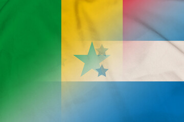 Senegal and Honduras official flag transborder relations HND SEN © dmitriy