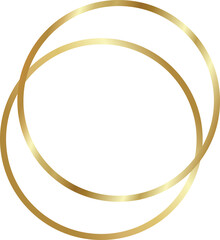 Gold circle frame. Luxury, geometric