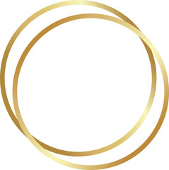 Gold circle frame. Luxury, geometric