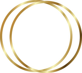 Gold circle frame. Luxury, geometric