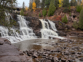 Minnesota's Gooseberry Falls on an Overcast Autumn Day