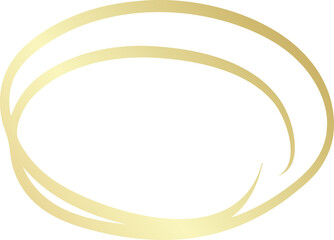 Circle gold, line hand drawn