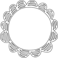 Obraz premium Circle frame drawing. Decoration for card, poster, banner