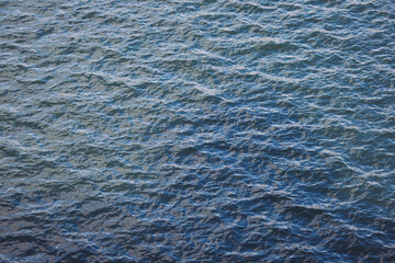 Water texture. Water Surface of a River on a Sunset with Reflections. surface of the ocean with gentle ripples on the surface and light refracting. water, lake, wave, background. Natural Water Texture