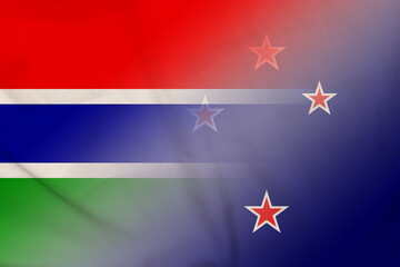 Gambia and New Zealand political flag transborder negotiation NZL GMB