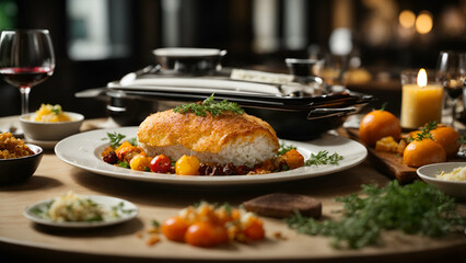 grilled chicken with tomato and lemon 