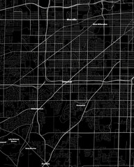 Greenfield Wisconsin Map, Detailed Dark Map of Greenfield Wisconsin