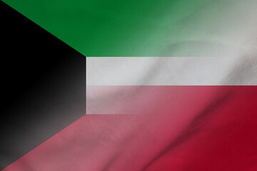 Kuwait and Chile political flag transborder contract CHN KWT