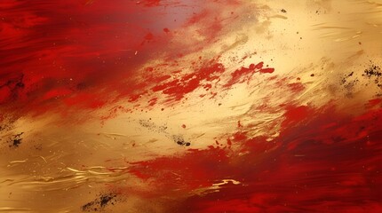  Golden and red brush art luxury background