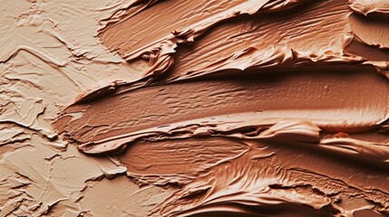 Brush for cream cosmetics. Applying the product to dark skin