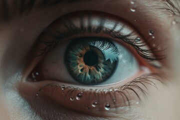 Disinterest distorts perception - word on eyes. Generative AI