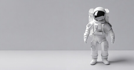 宇宙​服を着た宇宙飛行士の人形／デザイン・レイアウト・コピースペース