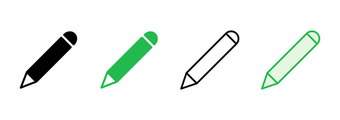 Pencil icon set. pen symbol. edit icon vector
