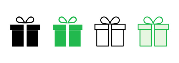 Gift icon set. gift vector icon. birthday gift