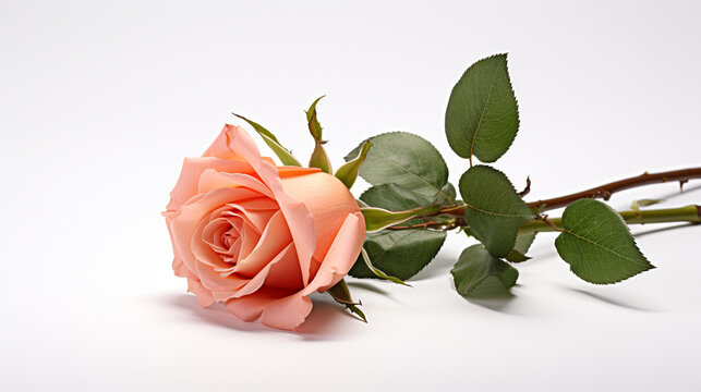 single red rose HD 8K wallpaper Stock Photographic Image 