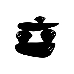 Zen stone illustration in flat style