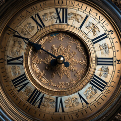 Fototapeta na wymiar A Close Up of A Vintage Clock, AI Generated