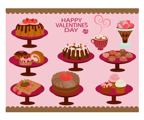 バレンタイン　チョコレートデザート