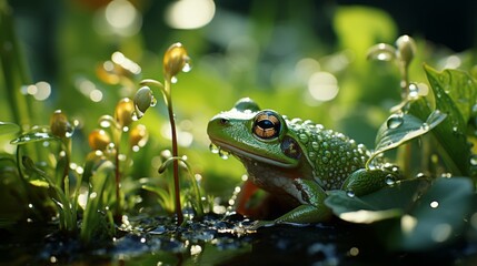 Little Frog in the Rain
