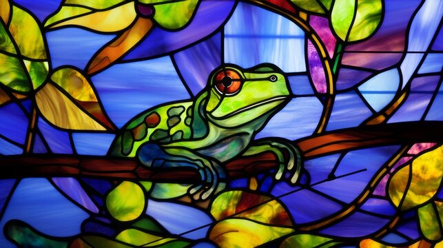 Stained Glass Frog